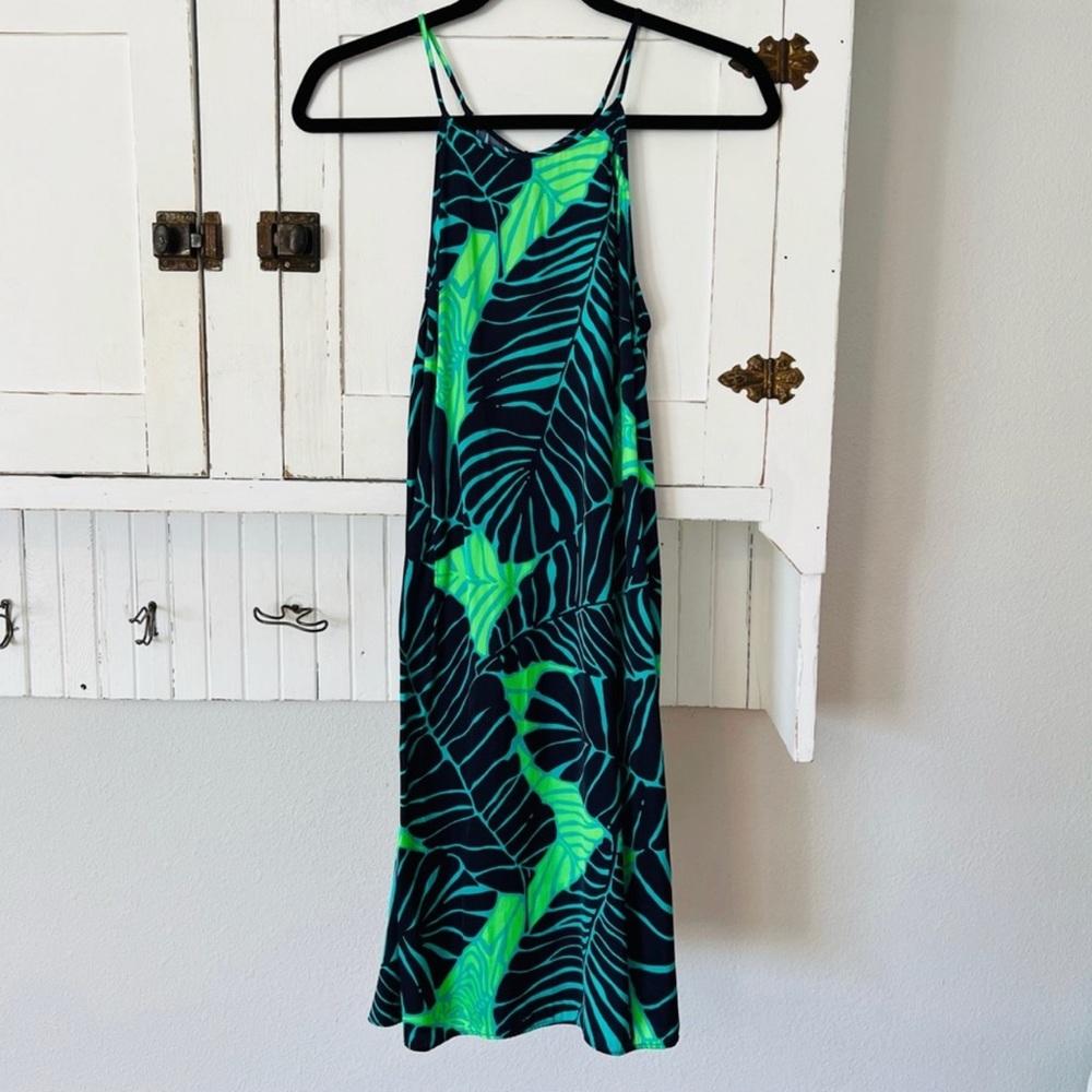 Lilly Pulitzer Under the Palms Angel Halter Mini Dress Medium ALTERED SHORTER